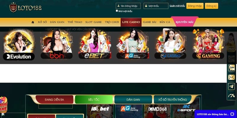 Casino LOTO188 mang đến giây phút giải trí cực đỉnh